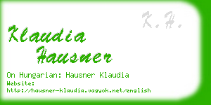 klaudia hausner business card